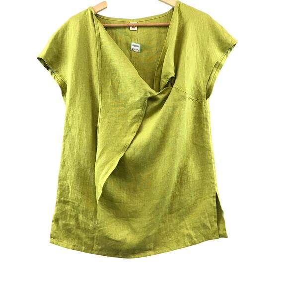Linenbee Linen Top Women's Small Casual Green - Picture 1 of 6